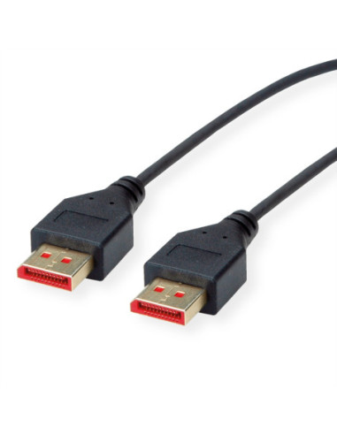 ROLINE Kabel DisplayPort, DP v1.4, M/M, DUN, czarny, 1 m
