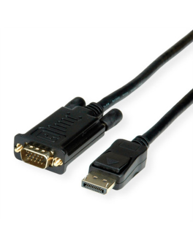 Kabel ROLINE DisplayPort VGA, DP M - VGA M, czarny, 1 m