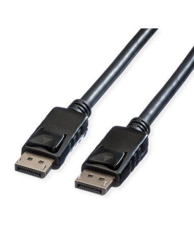 Kabel ROLINE DisplayPort, DP-DP, v1.2, M - M, TPE, czarny, 1 m
