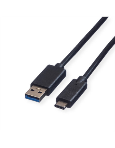Kabel ROLINE GREEN USB 3.2 Gen 1, A-C, M/M, czarny, 1 m