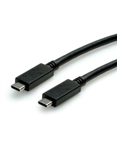 Kabel ROLINE GREEN USB 3.2 Gen 2, z PD 20V5A, Emark, C-C, M/M, czarny, 0,5 m