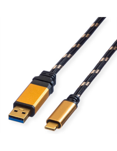 Kabel ROLINE GOLD USB 3.2 Gen 1, A-C, M/M, blister detaliczny, 0,5 m