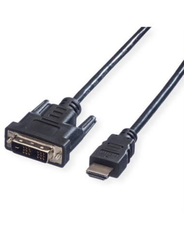 VALUE kabel do monitora DVI (18+1) / HDMI M/M, czarny, 1,5 m