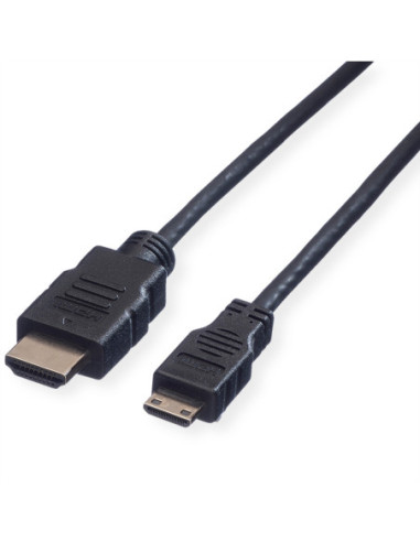 VALUE Kabel do monitora HDMI High Speed HDMI męski - Mini HDMI męski, 2 m