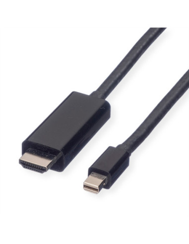VALUE Kabel Mini DisplayPort, Mini DP-UHDTV, M/M, zwart, 2 m