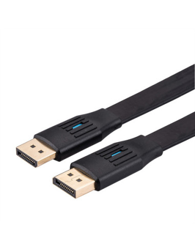 VALUE Kabel DisplayPort, v1.4, płaski, DP M/M, czarny, 2 m