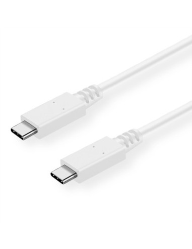 Kabel VALUE USB 3.2 Gen 2 z funkcją ładowania, C-C, M/M, biały, 0,5 m