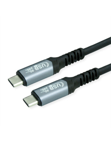 Kabel VALUE USB4 Gen3x2, C-C, M/M, 40Gbit/s, 240W, zwart, 1 m