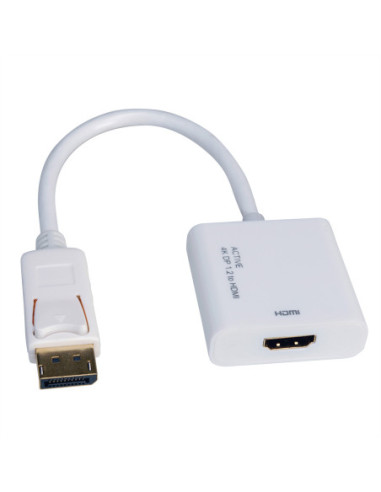 Adapter ROLINE 4K DisplayPort/HDMI, v1.2, DP męski - HDMI żeński, aktywny
