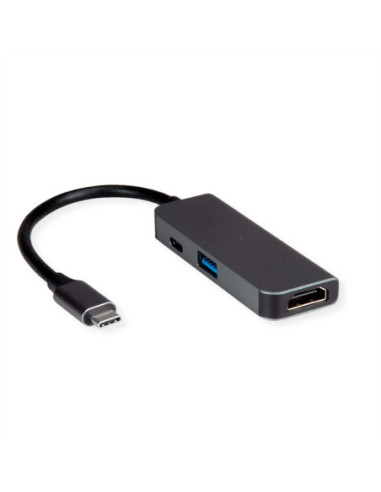 VALUE Adapter USB typu C - HDMI + USB 3.2 Gen 1 A + PD typu C