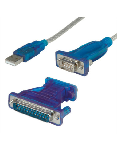 VALUE kabel konwertera USB - szeregowy DB9, turkusowy, 1,8 m