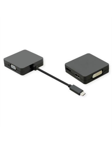VALUE Beeldscherm Adapter USB typu C - VGA / DVI / HDMI / DP
