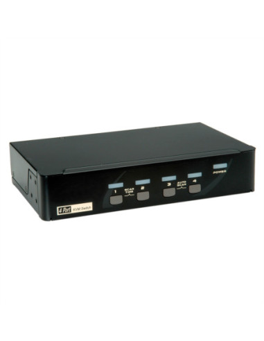 Przełącznik KVM ROLINE DisplayPort USB 2.0, 1 użytkownik - 4 PC