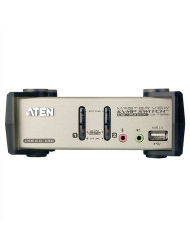 Przełącznik KVM ATEN CS1732B VGA, PS/2-USB, audio, koncentrator USB, 2 porty zasilania