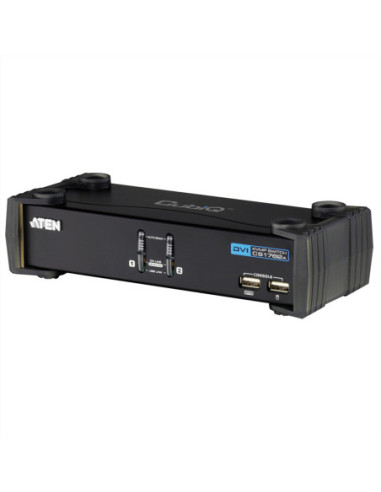 Przełącznik KVM ATEN CS1762A DVI, USB, audio, koncentrator USB, 2 porty