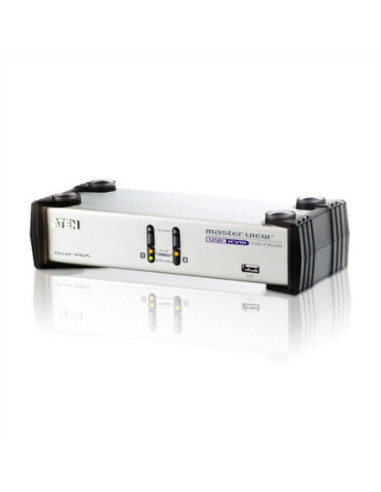 2-portowy przełącznik KVM ATEN CS1742, DualView VGA, USB, koncentrator USB, audio
