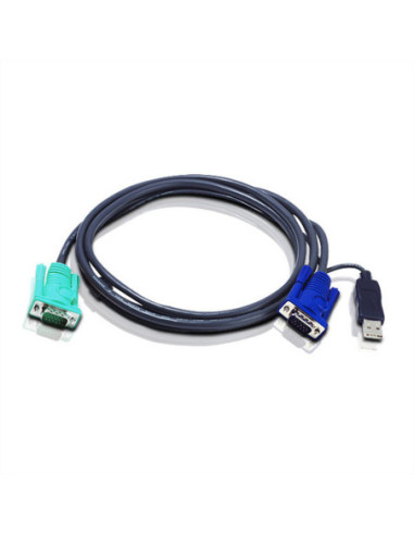 ATEN 2L-5205U KVM-kabel VGA USB, zwart, 5 m