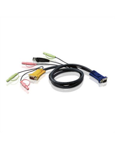 ATEN 2L-5302U Kabel KVM VGA, USB i audio, czarny, 1,8 m