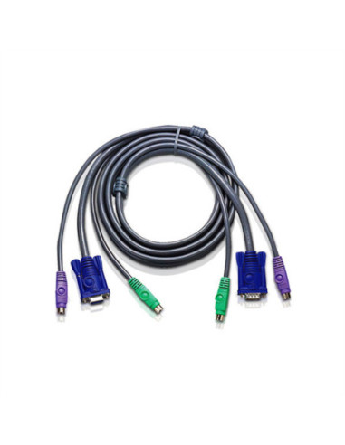 ATEN 2L-5002P/C Kabel KVM PS/2 VGA, szary, 1,8 m