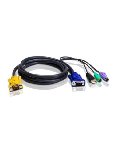 ATEN 2L-5302UP Kabel ze złączem PS/2 VGA, czarny, 1,8 m