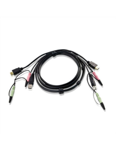 ATEN 2L-7D02UH Kabel połączeniowy KVM HDMI, USB 2.0, czarny, 1,8 m