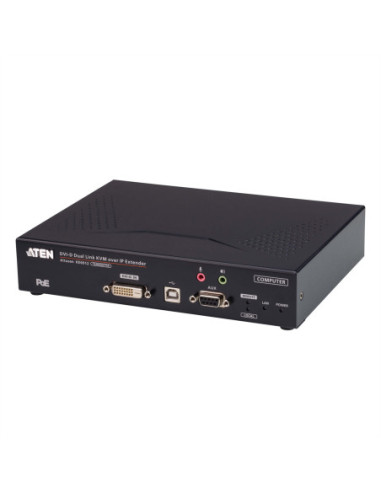 Przedłużacz KVM Over IP ATEN KE6912T DVI-D Dual Link z nadajnikiem PoE