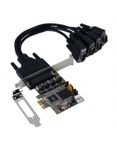 EXSYS EX-44384 Karta PCI Express x1 4x szeregowy RS-232 (kabel z 4x 9-pinowym złączem)