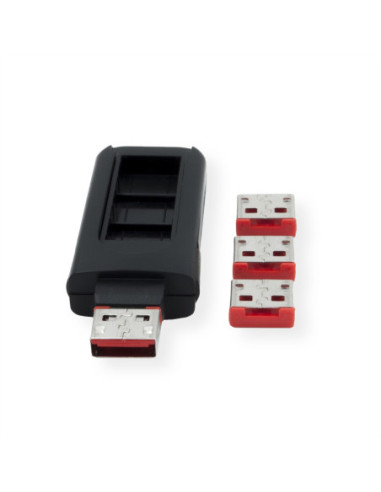 EXSYS EX-1114-R, 4x gniazdo USB, 1x klucz