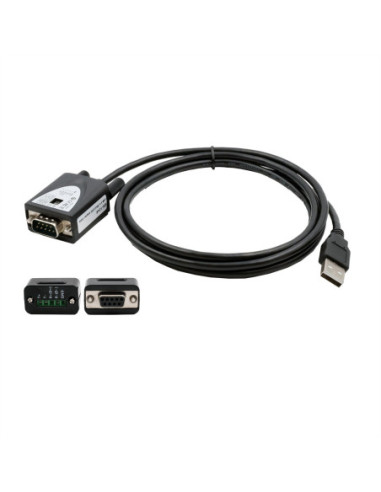 EXSYS EX-1346IS USB 2.0 do 1x port szeregowy RS-422/485, 15KV ESD, 4.0KV, konwerter, kabel, FDTI, czarny, 1.8 m