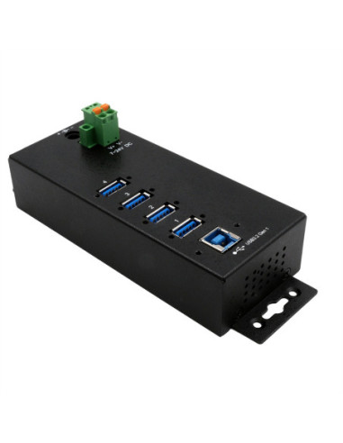 EXSYS EX-1186HMVS-2 4-portowy koncentrator USB 3.2 Gen 1 z ochroną przeciwprzepięciową ESD 15KV