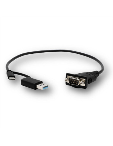 EXSYS EX-23001 Kabel USB 2.0 ze złączem C i A na 1 x szeregowy kabel RS-232 z 9-stykowym złączem Chipset FTDI