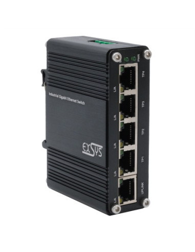 EXSYS EX-62020 5-portowy przemysłowy przełącznik Ethernet
