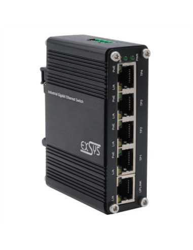 EXSYS EX-62020PoE 5-portowy przemysłowy przełącznik Ethernet PoE