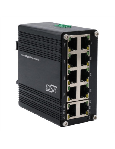 EXSYS EX-62025 10-portowy przemysłowy przełącznik Ethernet