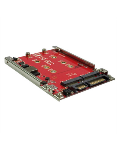 ROLINE M.2 naar SATA III SSD H/W adapter, 2x M.2 NGFF SSD, bootowalny i kompatybilny z RAID.