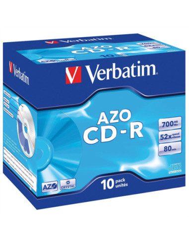 VERBATIM CD-R, 700MB/80Min., 10szt JewelCase, 52x