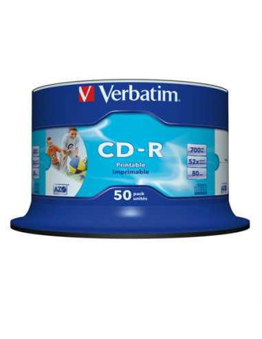 VERBATIM CD-R, 50st, Spindel, z nadrukiem, 52x