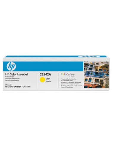 CB542A, żółty wkład drukujący HP Color LaserJet, ok. 1400 stron do HP LaserJet CP1215 / CP1515 / CP1518 Color