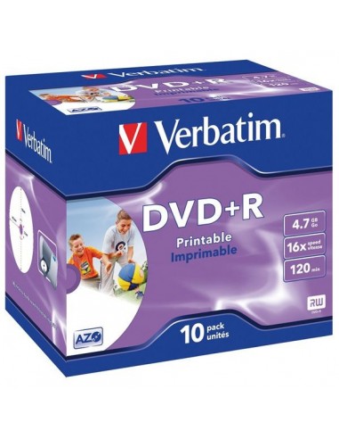 VERBATIM DVD+R 4,7GB 10szt. 16x z możliwością nadruku