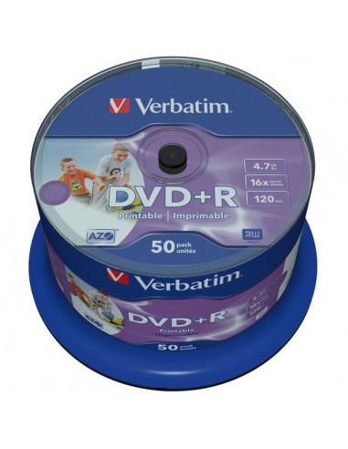 VERBATIM DVD+R 4,7GB Cake 50szt 16x z możliwością nadruku