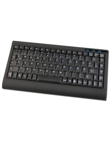 KeySonic ACK-595 C+ Mini klawiatura, PS/2 - USB, czarna, niemiecki układ klawiatury
