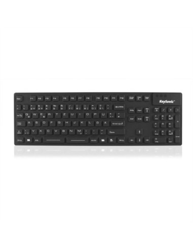 Klawiatura przemysłowa KeySonic KSK-8030 IN, USB, wodoodporna IP 68, czarna