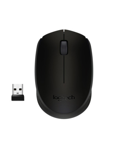 Bezprzewodowa mysz laserowa Logitech B170 RF, czarna, oburęczna