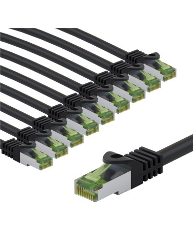 Kabel krosowy CAT 8.1 z certyfikatem GHMT, S/FTP (PiMF), 5 m, szary, zestaw 10 - Długość kabla 5 m