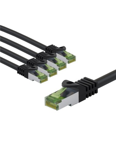 Kabel krosowy CAT 8.1 z certyfikatem GHMT, S/FTP (PiMF), 5 m, szary, zestaw 5 - Długość kabla 5 m