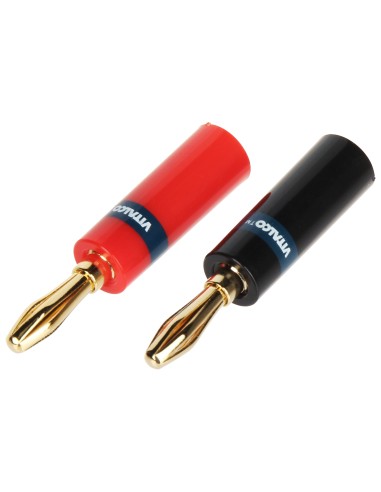 PARA WTYKÓW BANANOWYCH BAN-PLUG-V1 CZERWONY + CZARNY VITALCO