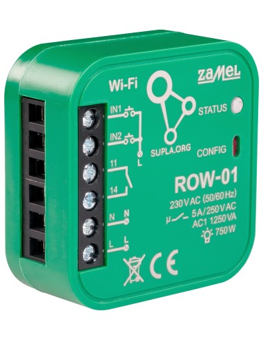 INTELIGENTNY PRZEŁĄCZNIK ROW-01 Wi-Fi 230 V AC ZAMEL
