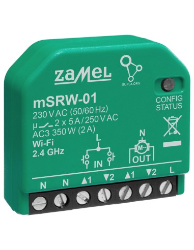 INTELIGENTNY STEROWNIK ROLET M/SRW-01 Wi-Fi 230 V AC ZAMEL
