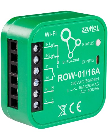 INTELIGENTNY PRZEŁĄCZNIK ROW-01/16A Wi-Fi 230 V AC ZAMEL
