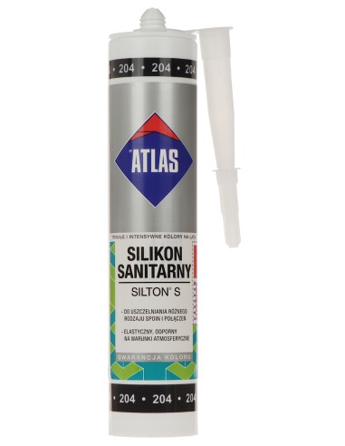 SILIKON SANITARNY SIL-S280-B/ATLAS SILTON S KARTUSZ 280 ml CZARNY